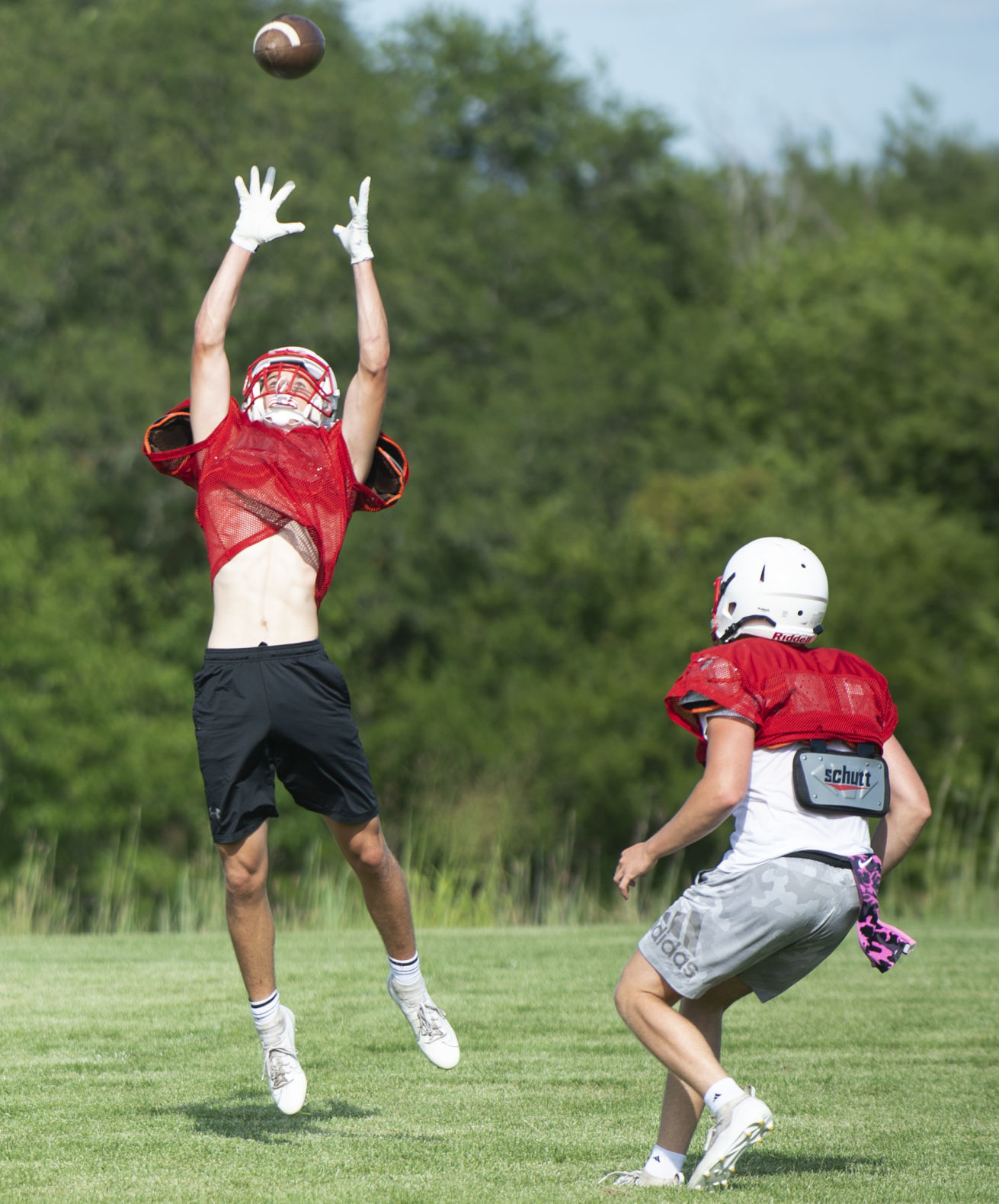 Crete football practice, 8.14